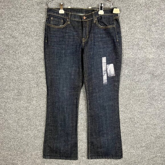 NEW $69 Gap Denim Jeans Boot Cut Stretch Women’s dark wash‎ Low Rise Size 12A - Picture 1 of 11